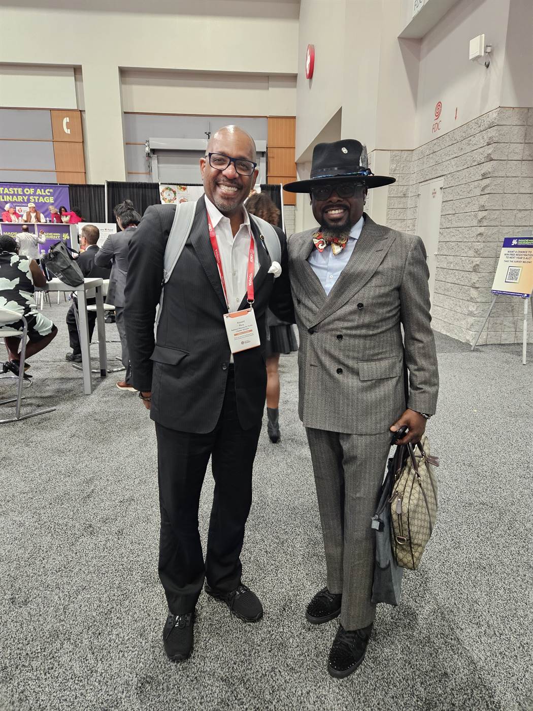 Ronald C. Rice with Derrick Green on the conference floor at the Annual Legislative Conference, September 2025
