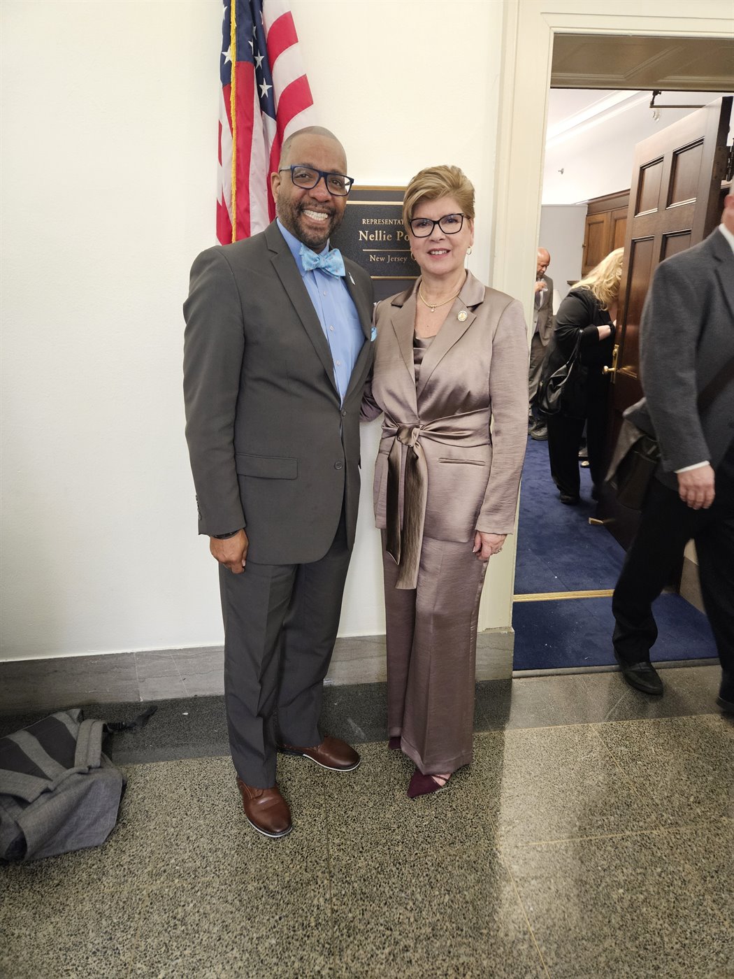 Ronald C. Rice with Rep. Nellie Pou of New Jersey on Capitol Hill, January 2025
