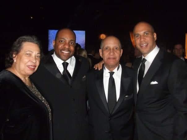 Ronald C. Rice with Senator Cory Booker and his parents at the first Obama Inaugural Ball, 2009